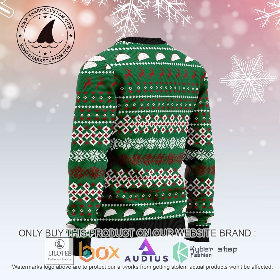 keep your holiday diet balanced with tacos ugly christmas sweater 2 98606