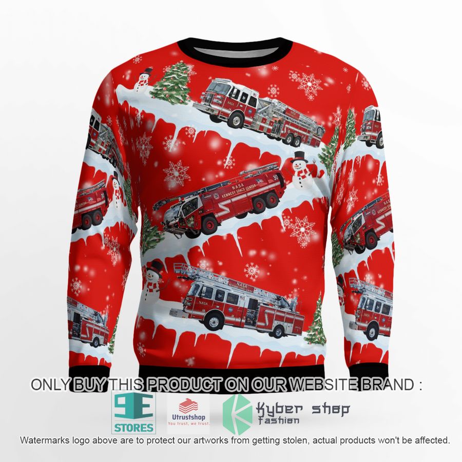 kennedy space center florida nasa kennedy space center fire rescue christmas sweater 2 36819