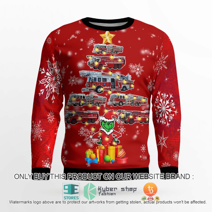 HOT Kennedy Space Center, Florida, NASA Kennedy Space Center Fire Rescue Ugly Christmas Sweater 3 kennedy space center florida nasa kennedy space center fire rescue christmas sweater 3 24701