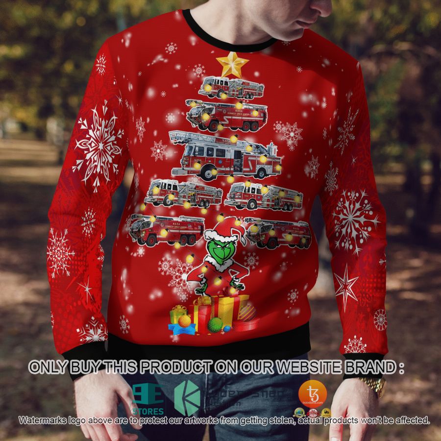 HOT Kennedy Space Center, Florida, NASA Kennedy Space Center Fire Rescue Ugly Christmas Sweater 5 kennedy space center florida nasa kennedy space center fire rescue christmas sweater 5 75341