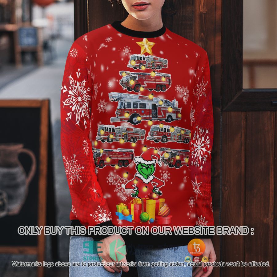 HOT Kennedy Space Center, Florida, NASA Kennedy Space Center Fire Rescue Ugly Christmas Sweater 6 kennedy space center florida nasa kennedy space center fire rescue christmas sweater 6 47233
