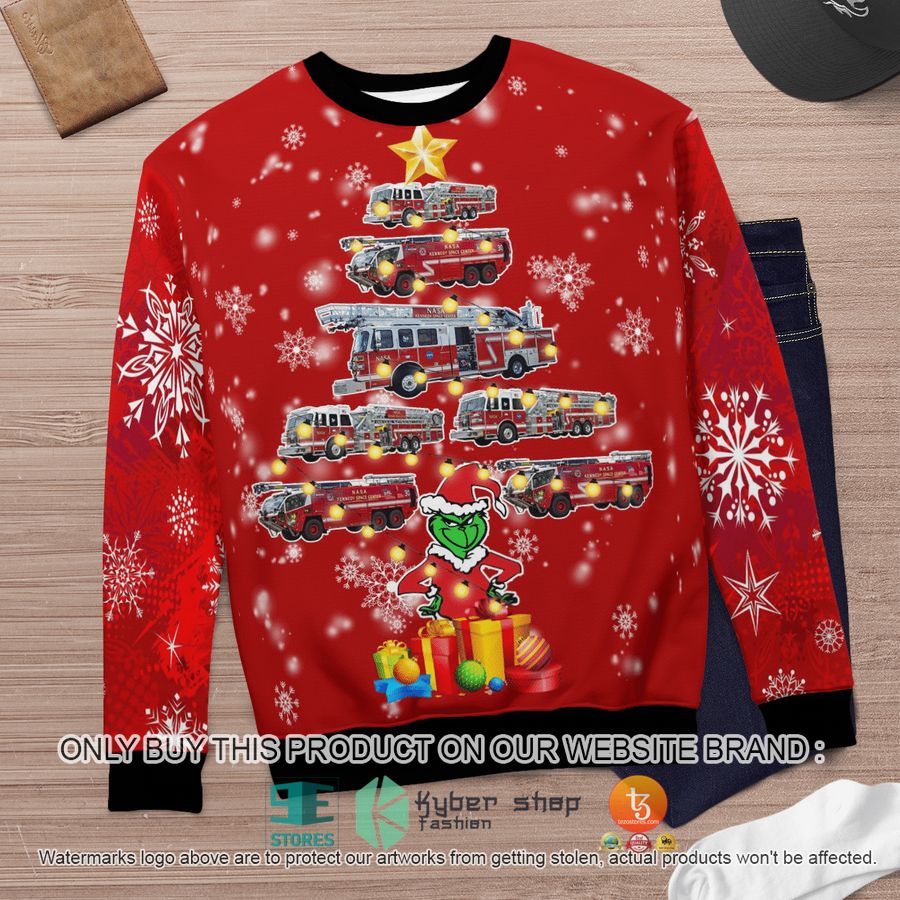 HOT Kennedy Space Center, Florida, NASA Kennedy Space Center Fire Rescue Ugly Christmas Sweater 7 kennedy space center florida nasa kennedy space center fire rescue christmas sweater 7 6069