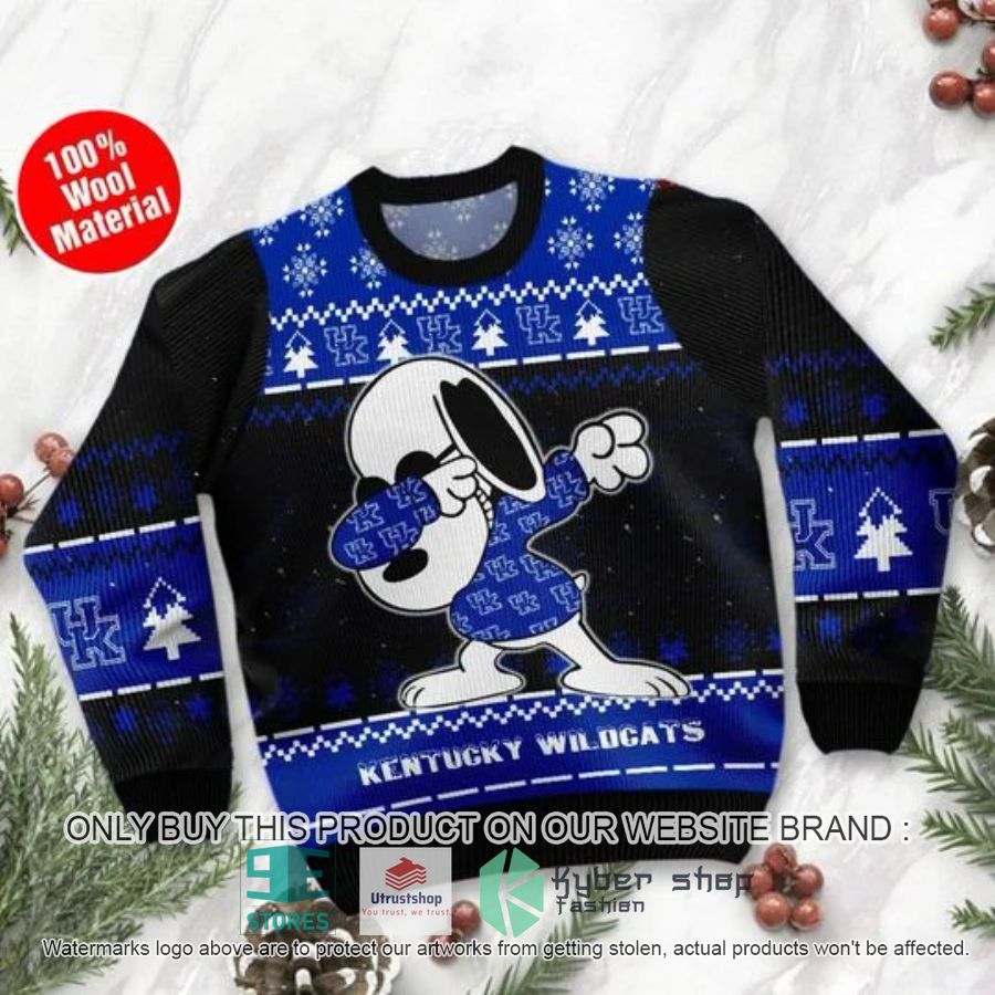 kentucky wildcats snoopy dabbing ugly chrisrtmas sweater 2 57403