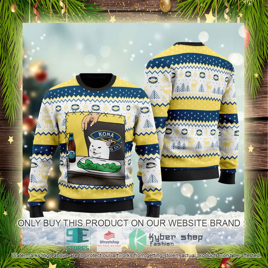 NEW Kona Brewing Cat Meme Christmas Ugly Sweater 4 kona brewing cat meme ugly christmas sweater 4 29863