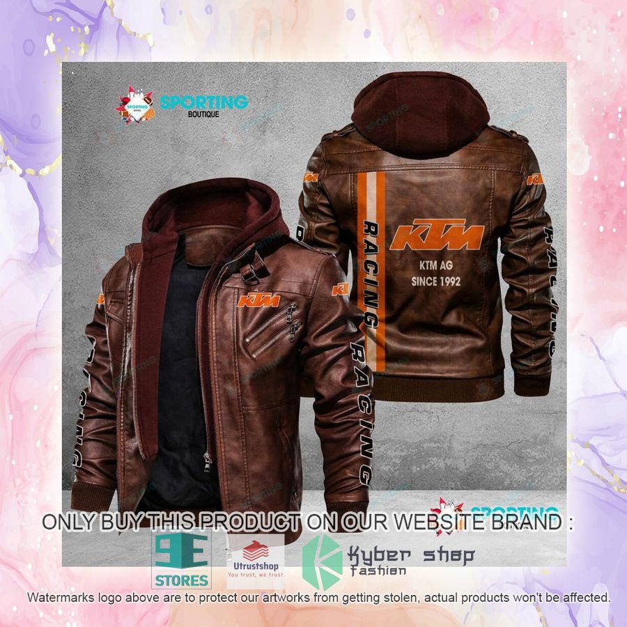 NEW KTM AG Since 1992 Men Leather Jacket 4 ktm ag since 1992 leather jacket 4 16130