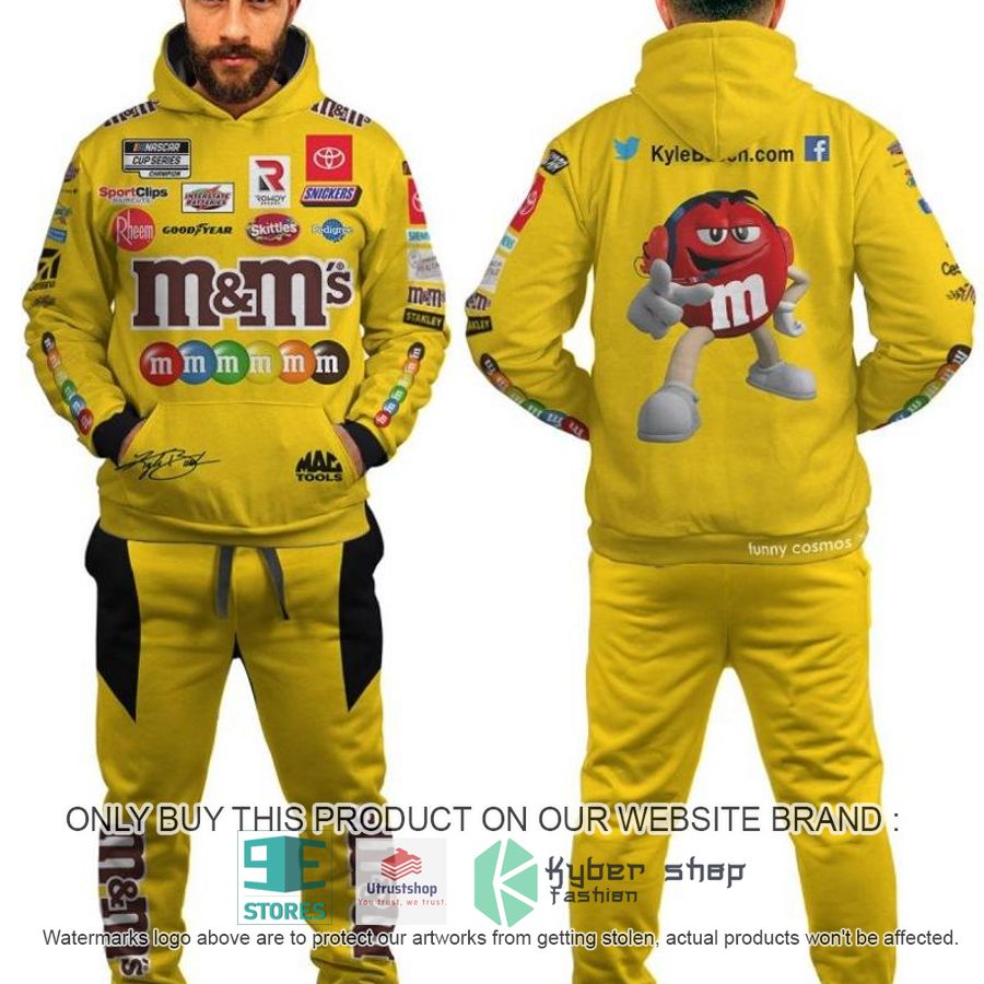 kyle busch nascar 2022 yellow hoodie pants 1 2108