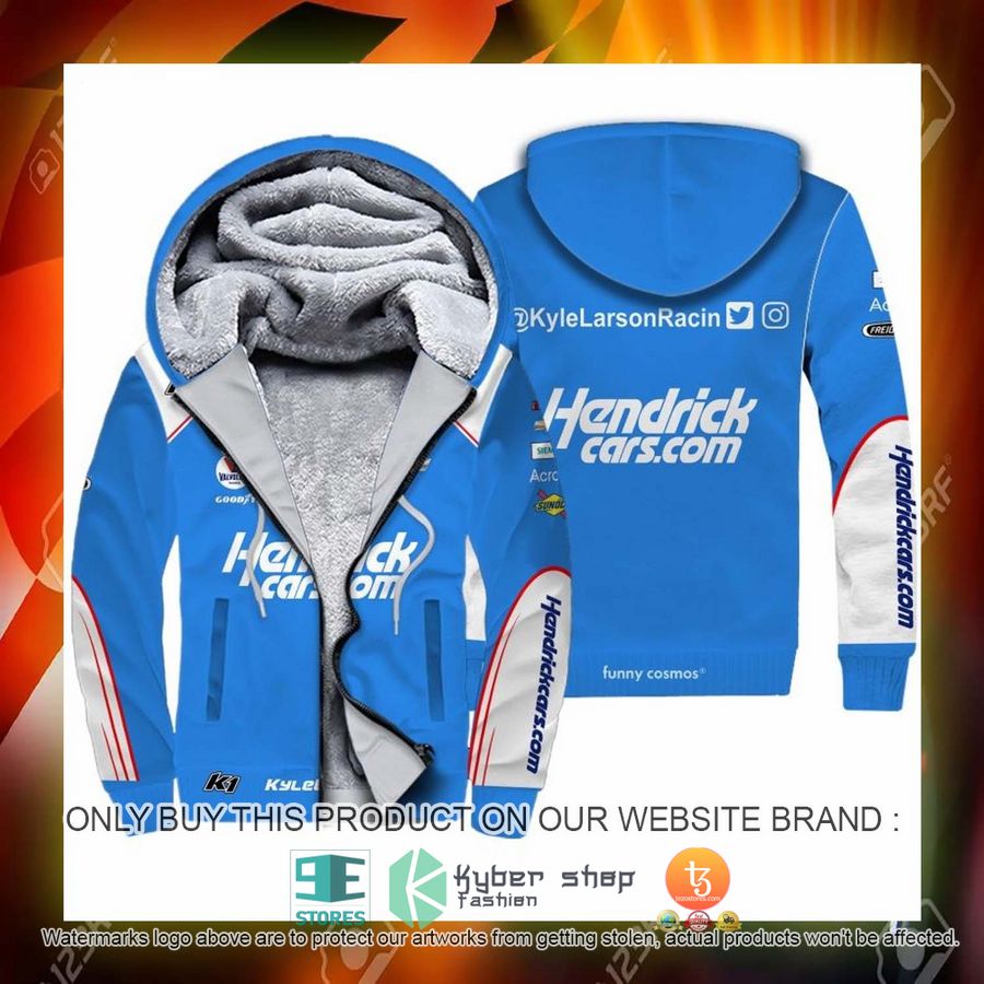 HOT Kyle Larson Nascar 2022 Racing Fleece Zipper Hoodie 3 kyle larson nascar 2022 racing fleece hoodie 3 54350