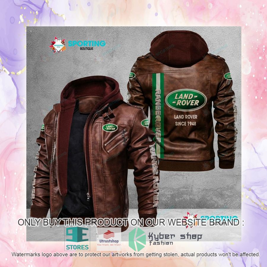 NEW Land Rover Since 1948 Men Leather Jacket 4 land rover since 1948 leather jacket 4 70161