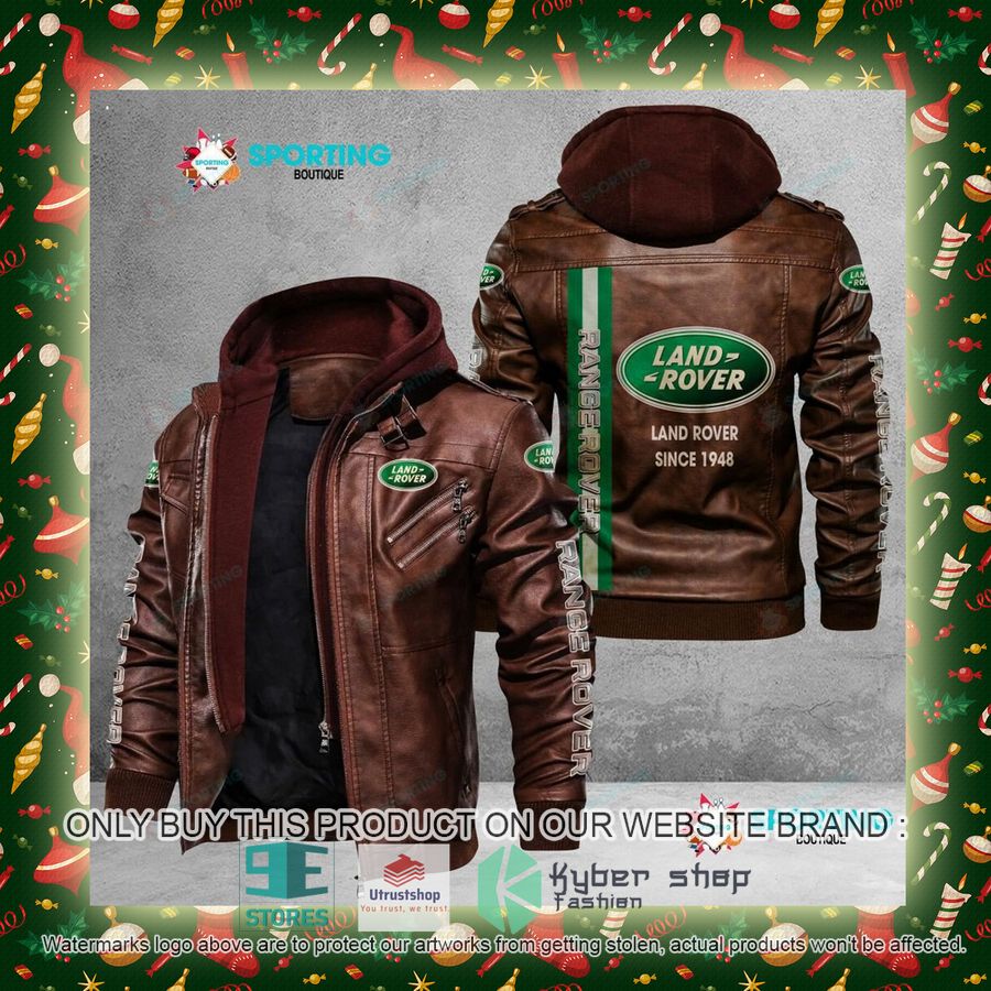 NEW Land Rover Since 1948 Men Leather Jacket 6 land rover since 1948 leather jacket 6 60577