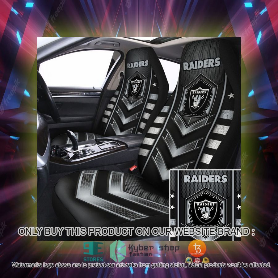 las vegas raiders black car seat covers 2 32051