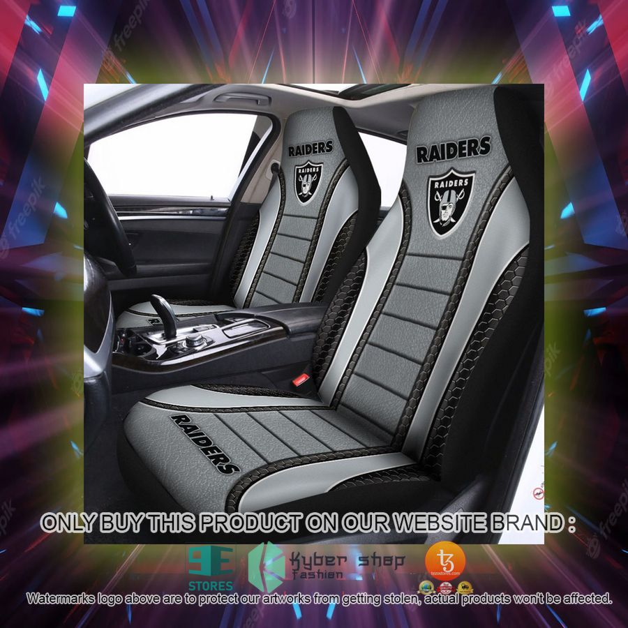 las vegas raiders grey car seat covers 2 69996