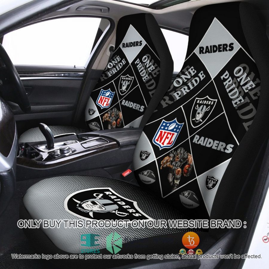 las vegas raiders one pride car seat covers 1 80392