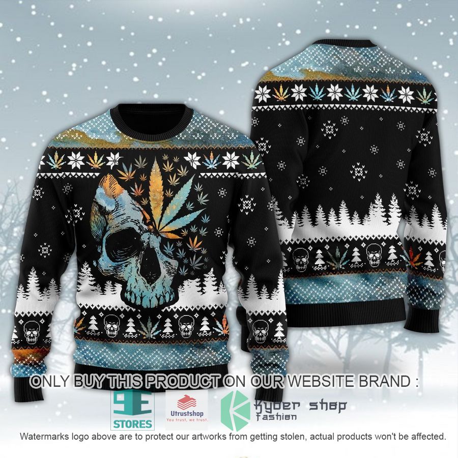 leaf skull christmas ugly christmas sweater 1 78872