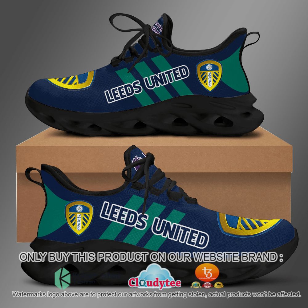 leeds united football club blue custom clunky max soul shoes 2 35092