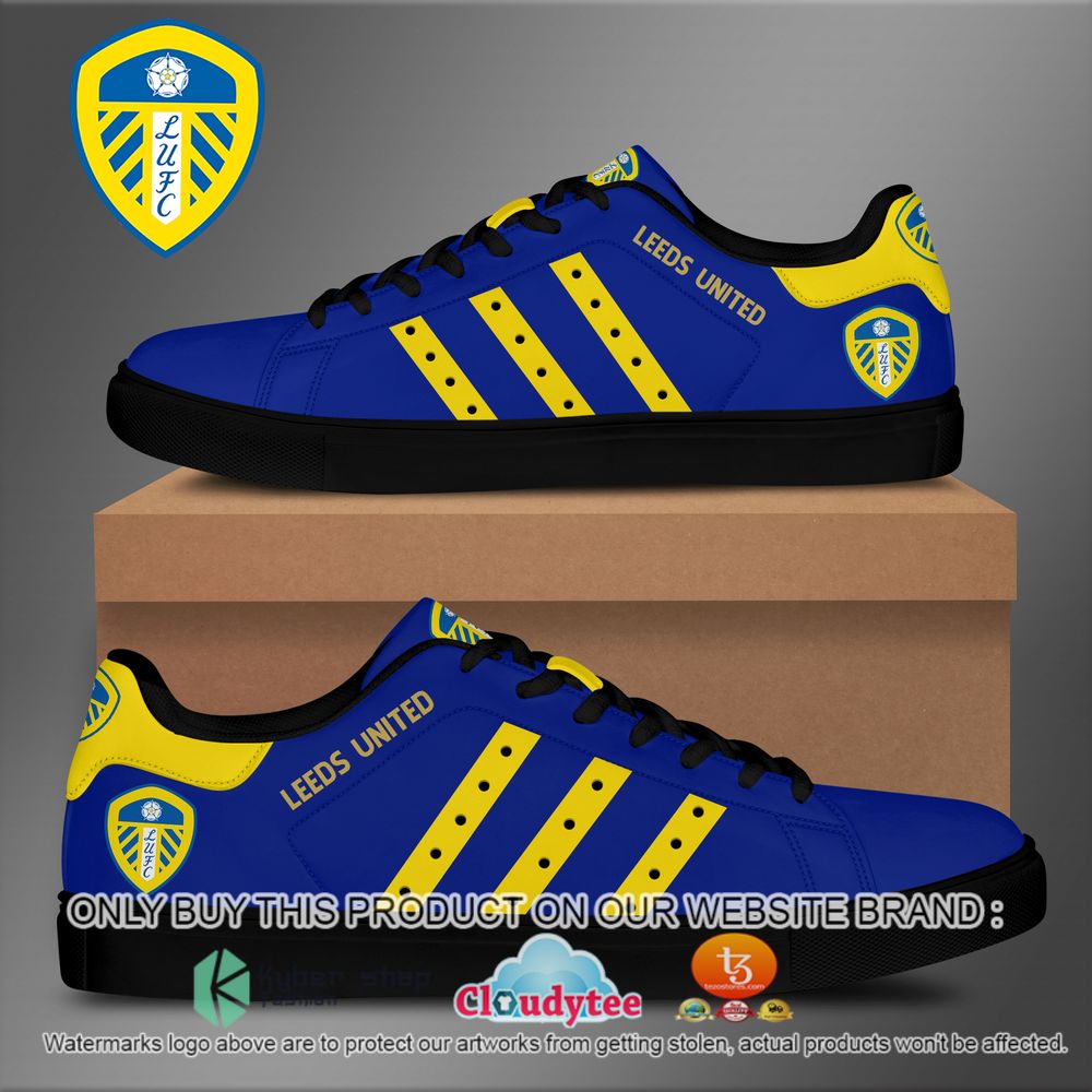 leeds united football club blue custom stan smith low top shoes 2 31472