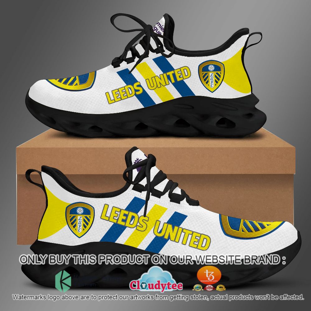 leeds united football club blue custom white clunky max soul shoes 2 89581