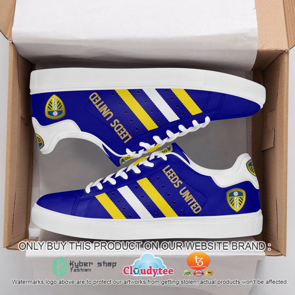 leeds united football club blue stan smith low top shoes 1 31138
