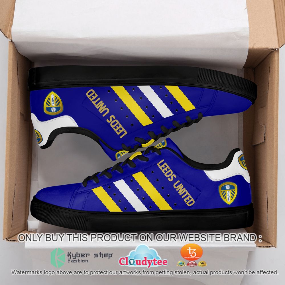leeds united football club blue stan smith low top shoes 2 5126