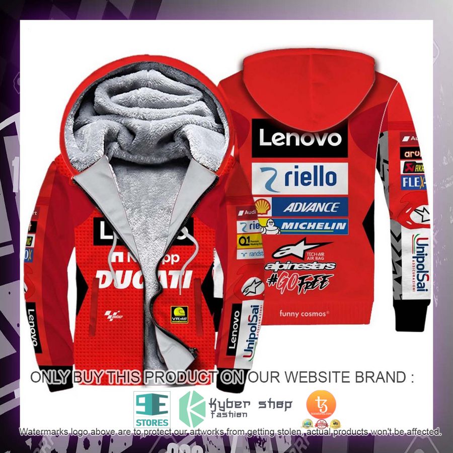 HOT Lenovo Francesco Bagnaia 2022 Racing Motogp Fleece Zipper Hoodie 2 lenovo francesco bagnaia 2022 racing motogp fleece hoodie 2 8162