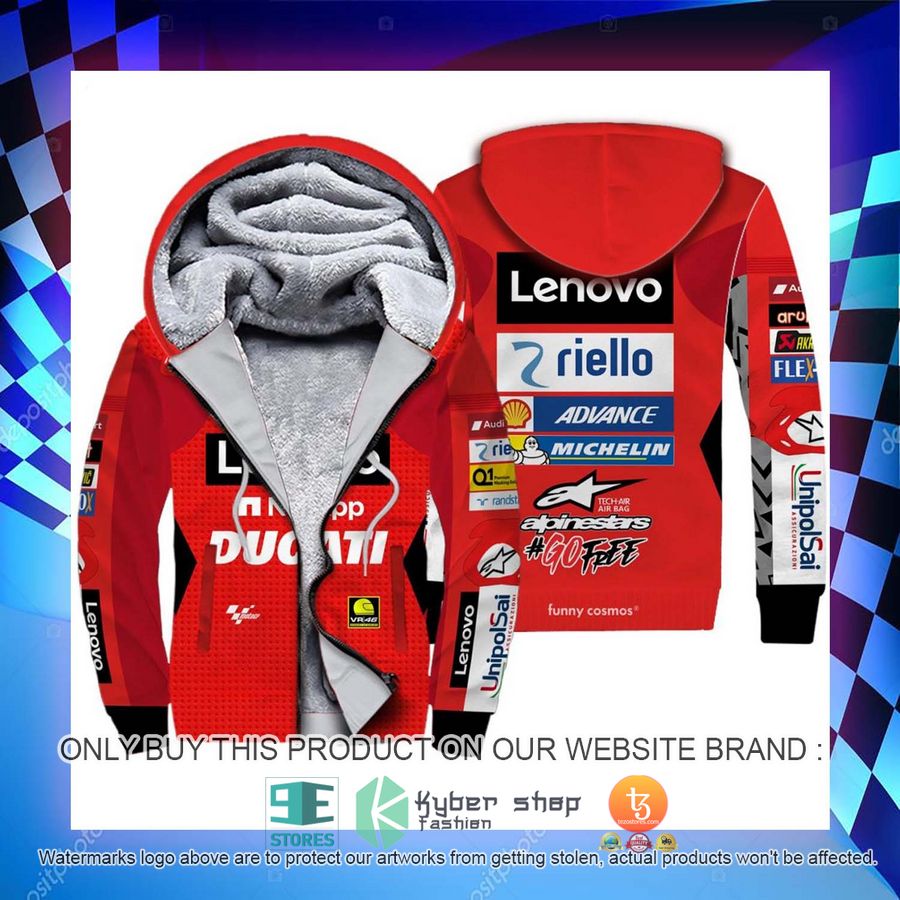 HOT Lenovo Francesco Bagnaia 2022 Racing Motogp Fleece Zipper Hoodie 4 lenovo francesco bagnaia 2022 racing motogp fleece hoodie 4 94321