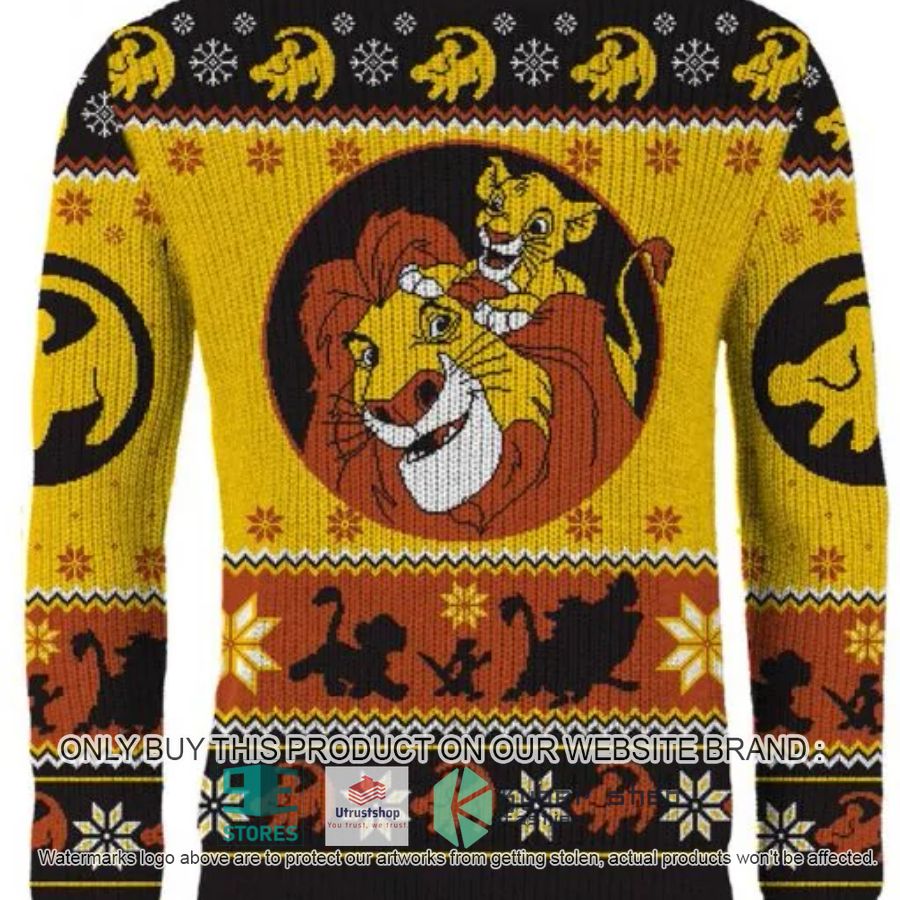 NEW Lion King Simba Mufasa Ugly Sweater 1 lion king simba mufasa ugly christmas sweater 1 28274