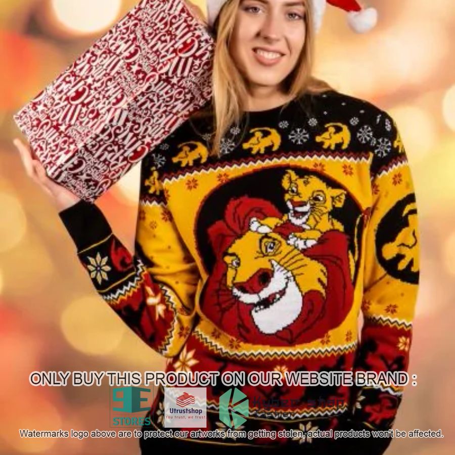 NEW Lion King Simba Mufasa Ugly Sweater 2 lion king simba mufasa ugly christmas sweater 2 62216