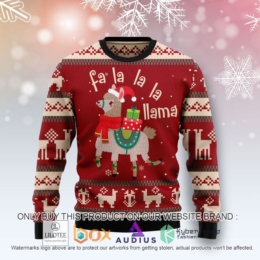 llama lalal ugly christmas sweater 1 64969