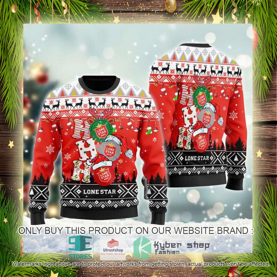 NEW Lone Star Beer Ho Ho Ho Christmas Ugly Sweater 4 lone star beer ho ho ho ugly christmas sweater 4 1540