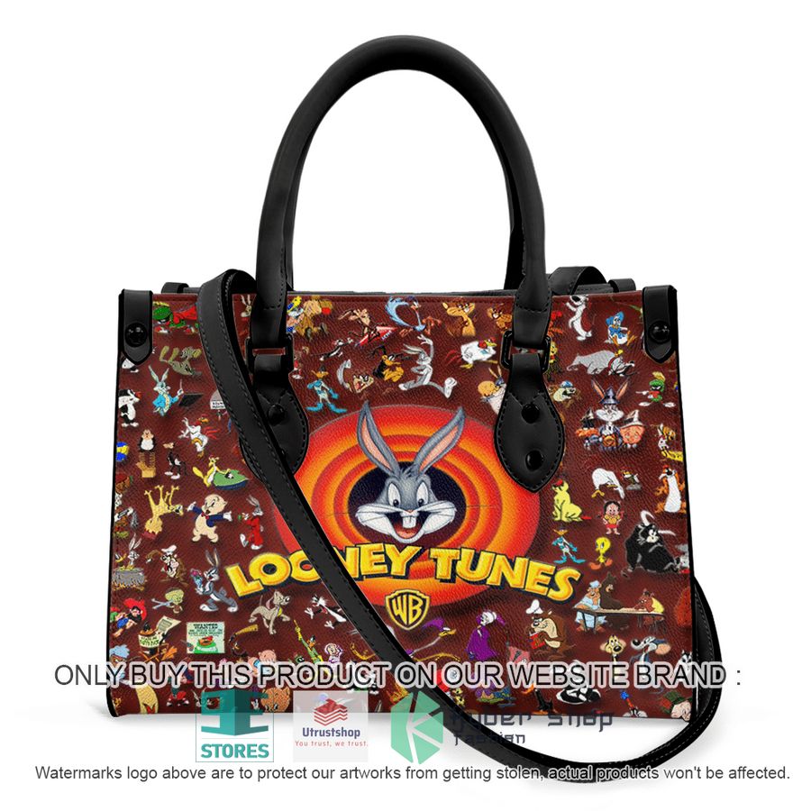looney tunes collage cartoon leather bag 2 26182