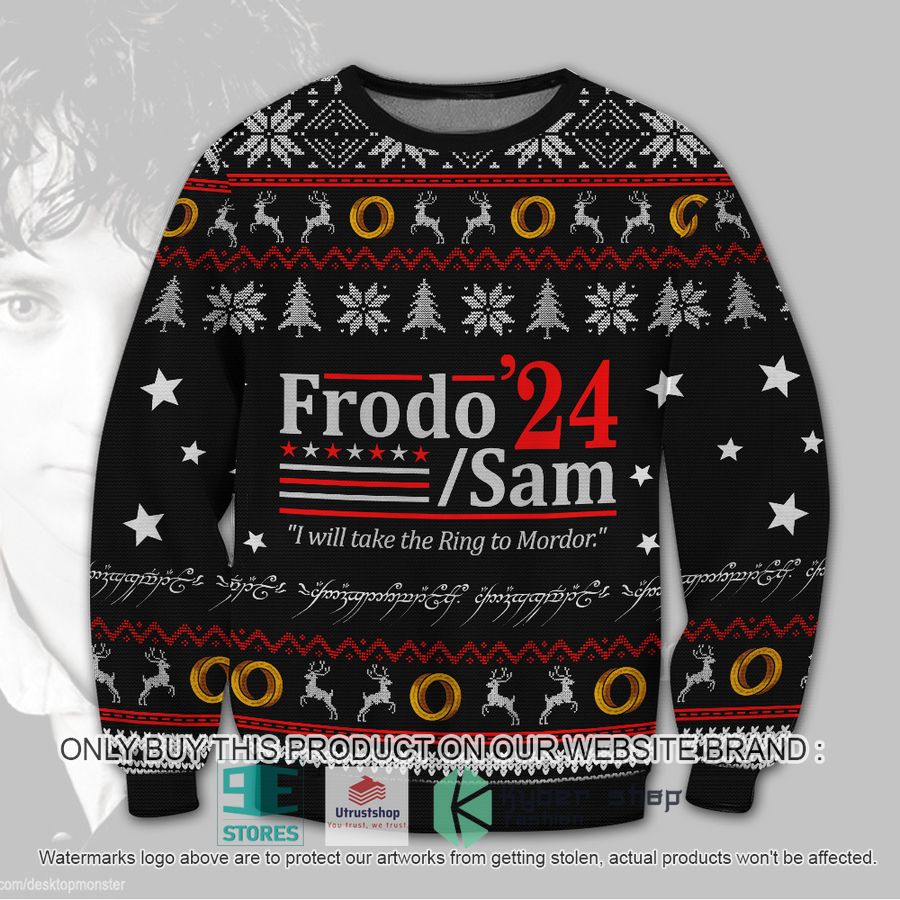 NEW Lord of the Ring Frodo Sam24 Ugly Sweater 16 lord of the ring frodo sam24 ugly christmas sweater 1 94657