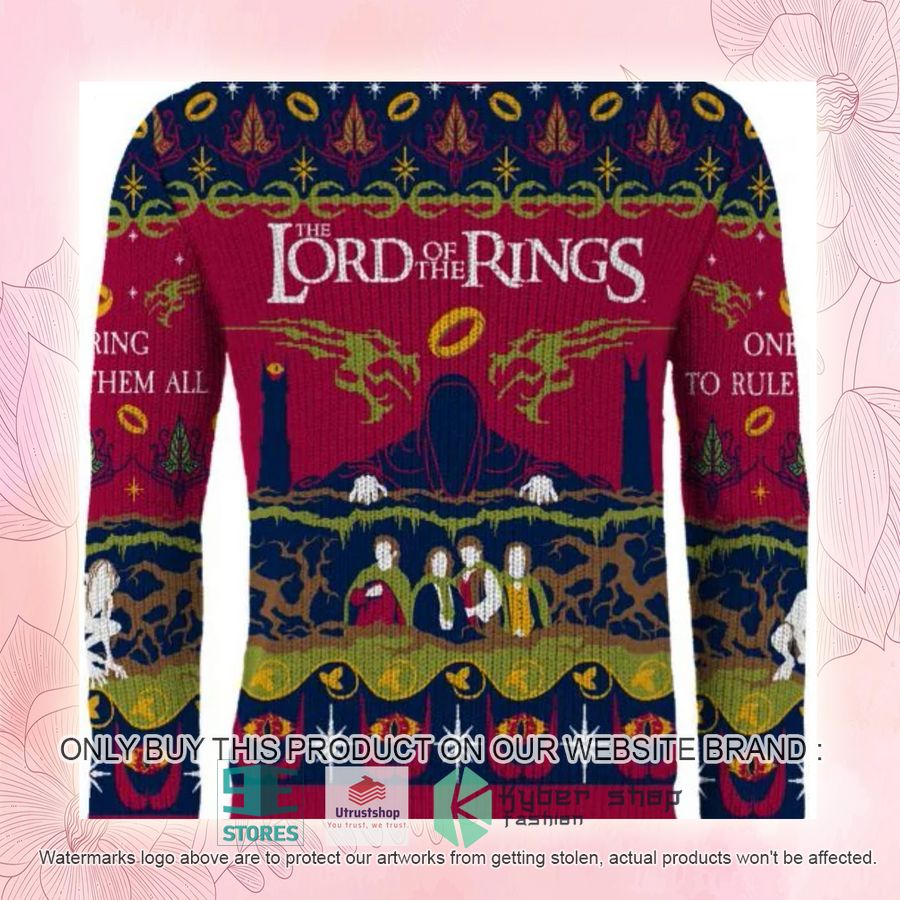 NEW Lord Of The Rings One Ring To Rule Them All Ugly Sweater 3 lord of the rings one ring to rule them all ugly christmas sweater 3 12697