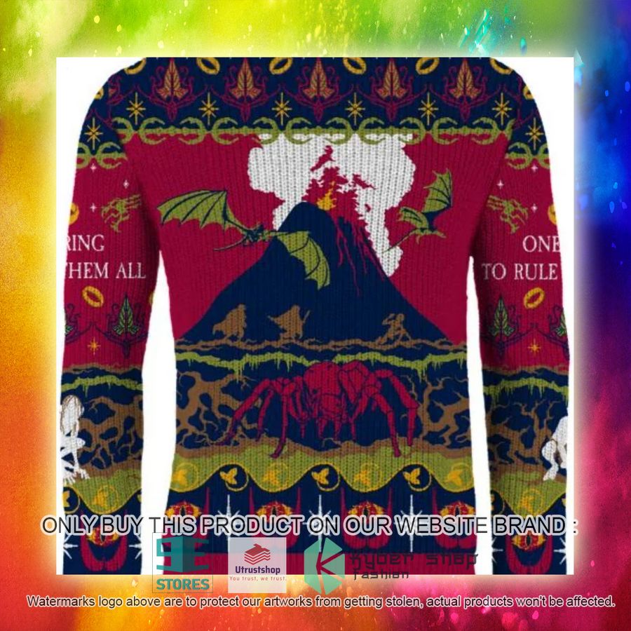 NEW Lord Of The Rings One Ring To Rule Them All Ugly Sweater 6 lord of the rings one ring to rule them all ugly christmas sweater 6 21035