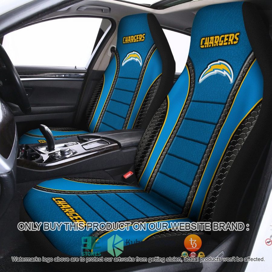 los angeles chargers light blue car seat covers 1 3146
