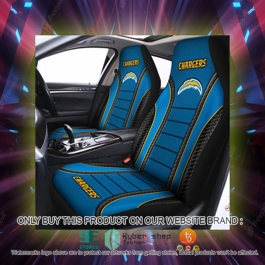 los angeles chargers light blue car seat covers 2 48850