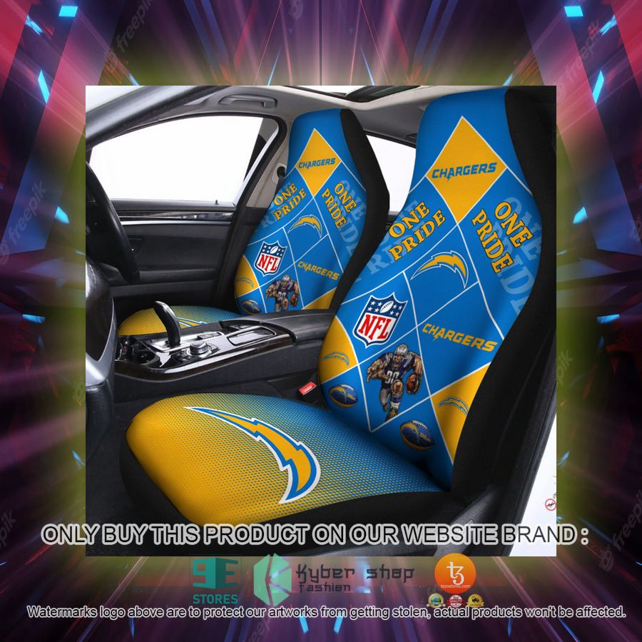 los angeles chargers one pride car seat covers 2 63092