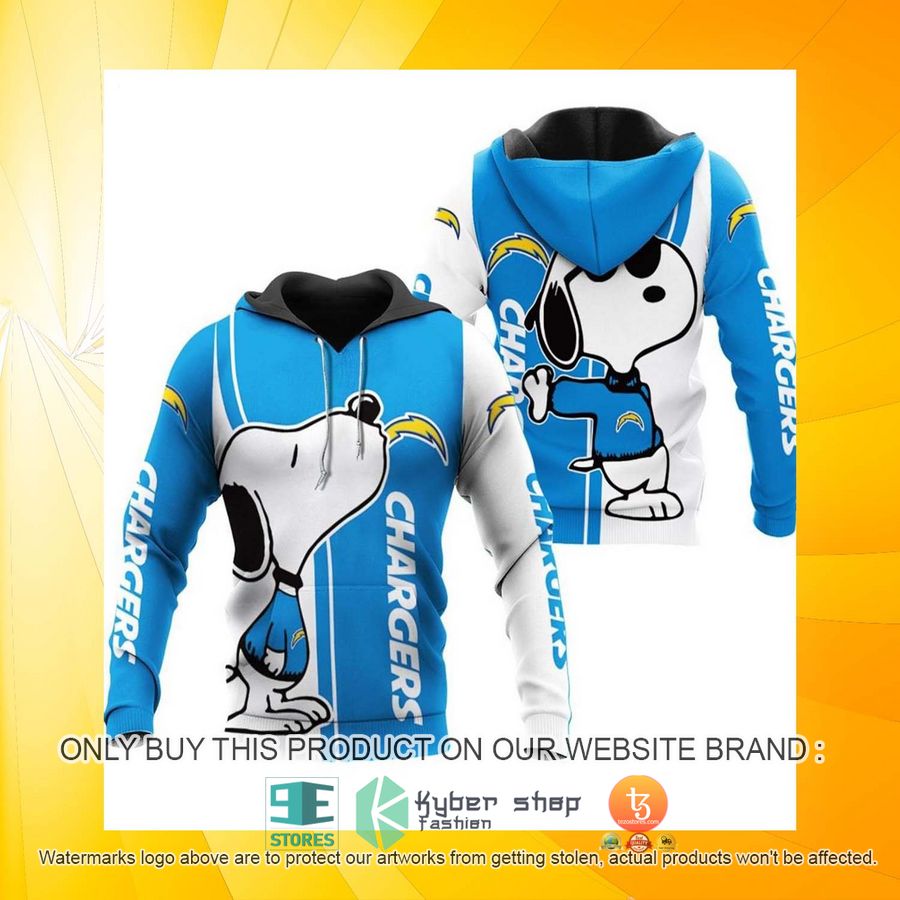 HOT Los Angeles Chargers Snoopy 3D Over Printed Hoodie 3 los angeles chargers snoopy hoodie 3 42935