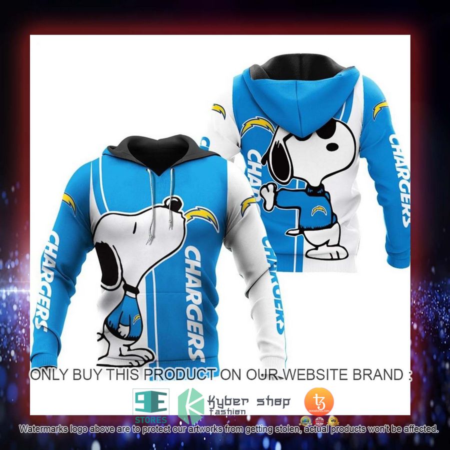 HOT Los Angeles Chargers Snoopy 3D Over Printed Hoodie 4 los angeles chargers snoopy hoodie 4 17571