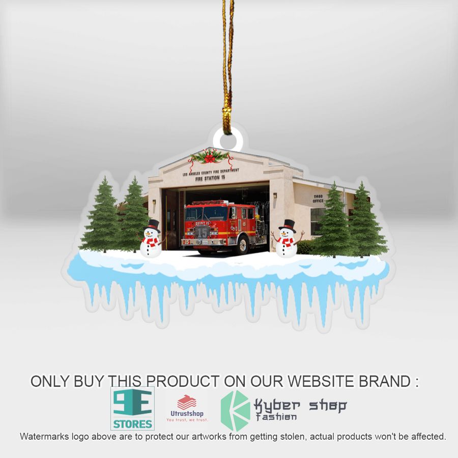 los angeles county california los angeles county fire department fire station 15 christmas ornament 1 3764