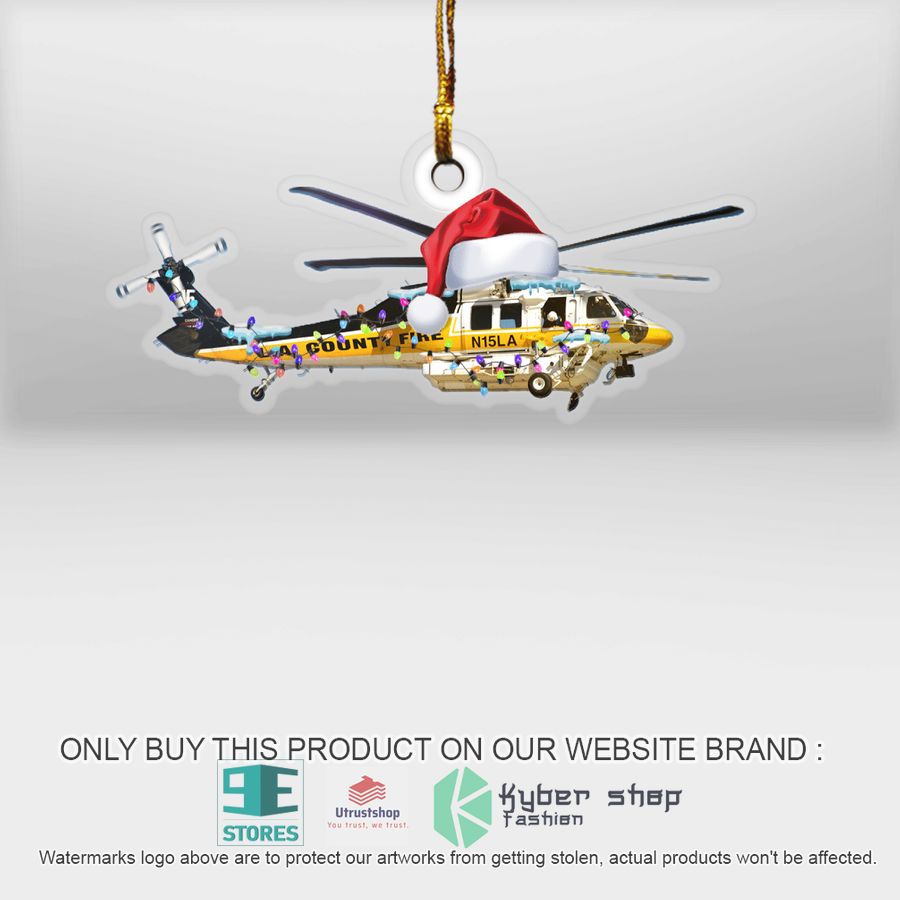 los angeles county fire department sikorsky s 70a firehawk christmas ornament 1 6393