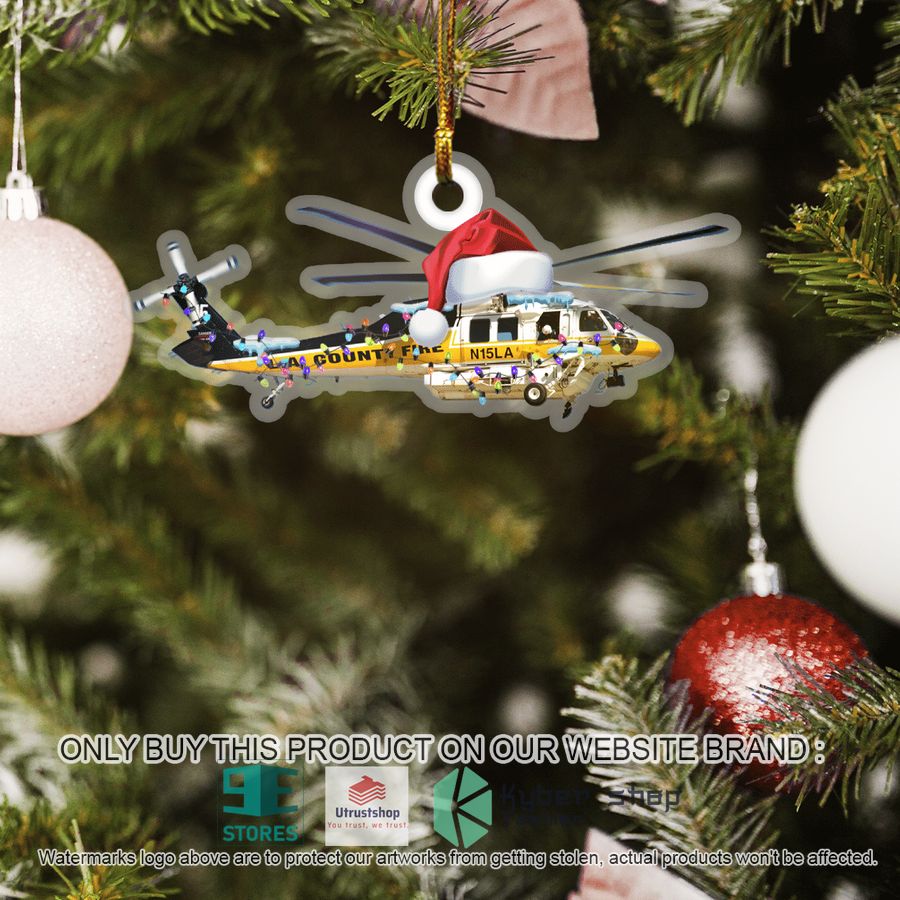 NEW Los Angeles County Fire Department Sikorsky S-70A Firehawk Christmas Ornament 5 los angeles county fire department sikorsky s 70a firehawk christmas ornament 5 68549