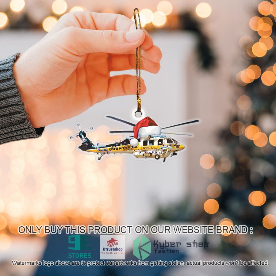 NEW Los Angeles County Fire Department Sikorsky S-70A Firehawk Christmas Ornament 6 los angeles county fire department sikorsky s 70a firehawk christmas ornament 6 94069