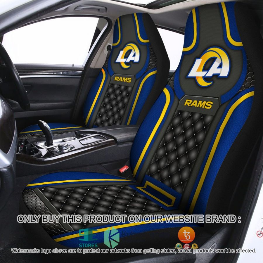 los angeles rams black blue car seat covers 1 44320