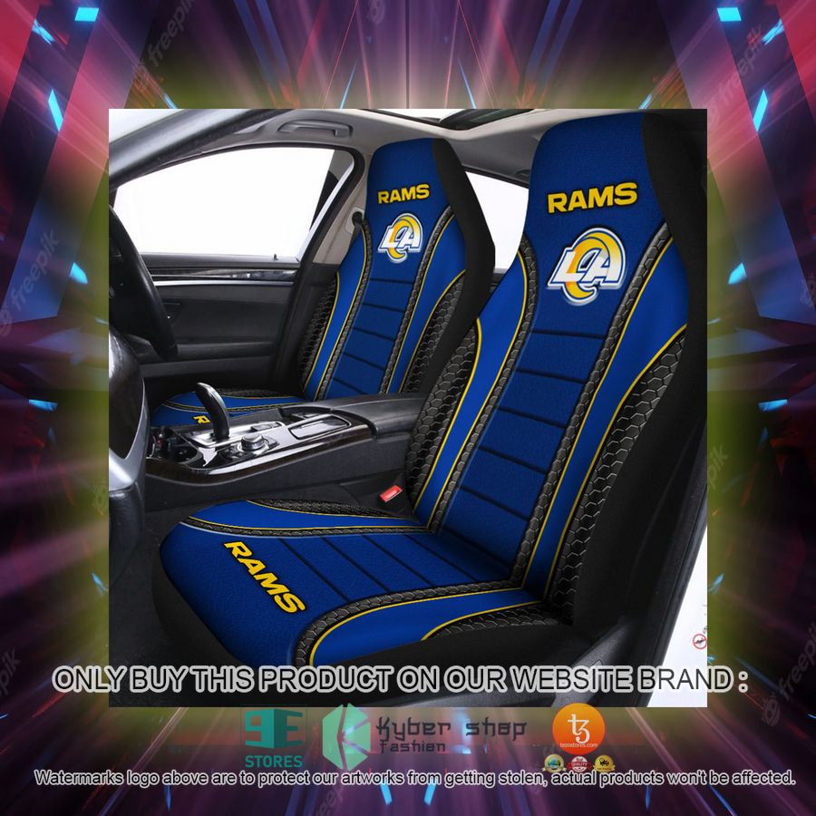 los angeles rams blue car seat covers 2 12078