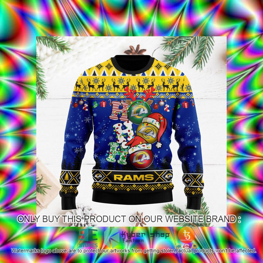 HOT Los Angeles Rams Christmas Decor NFL Sweater 3 los angeles rams christmas decor nfl ugly christmas sweater 3 59418