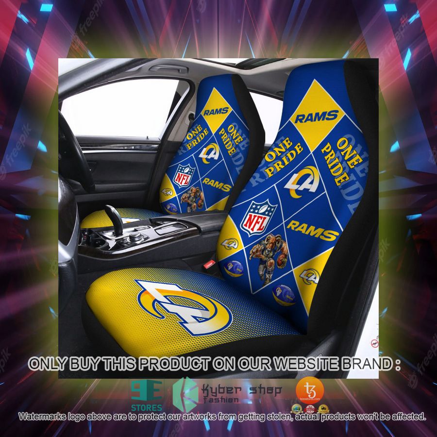 los angeles rams one pride car seat covers 2 99562