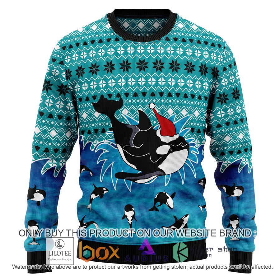 love oracle whale ugly christmas sweater 1 5524