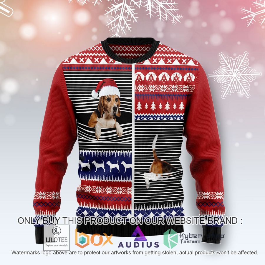 lovely beagle ugly christmas sweater 1 81609