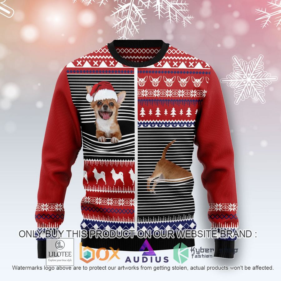 lovely chihuahua ugly christmas sweater 1 9414