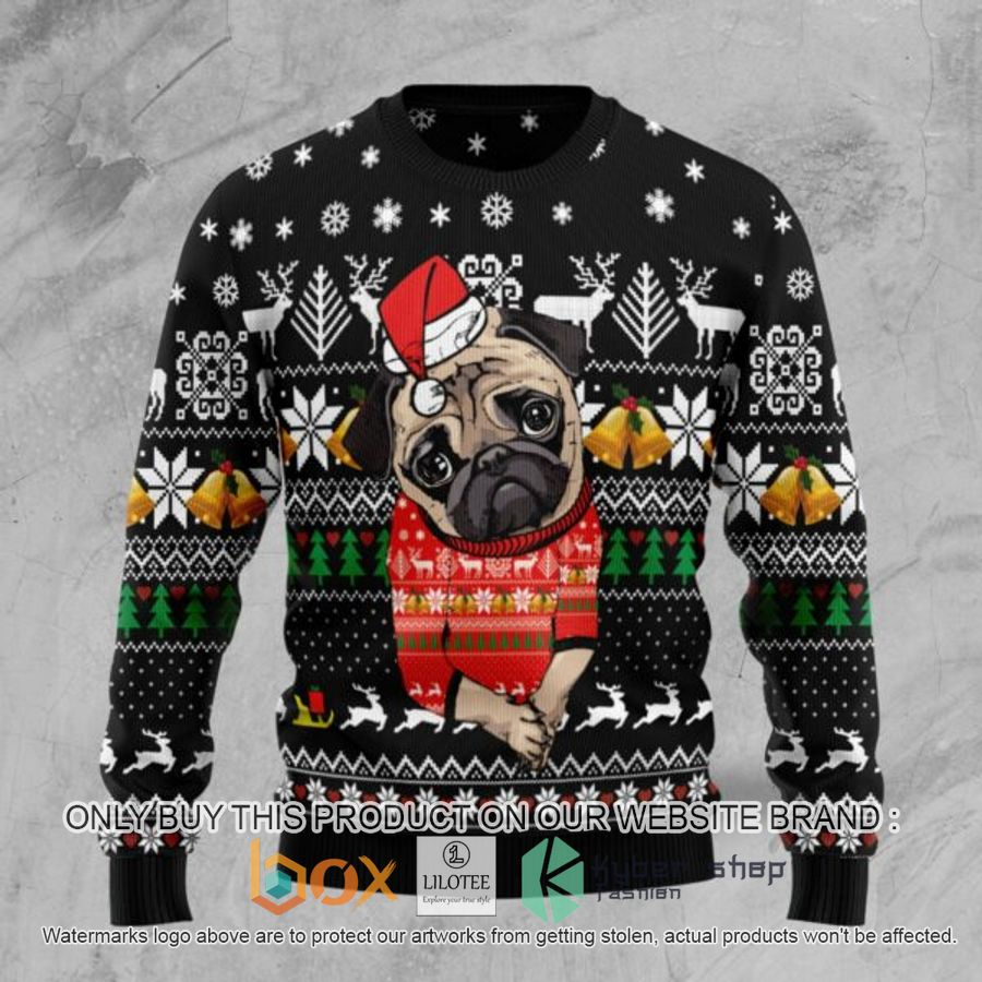 lovely pug ugly christmas sweatshirt 1 69855