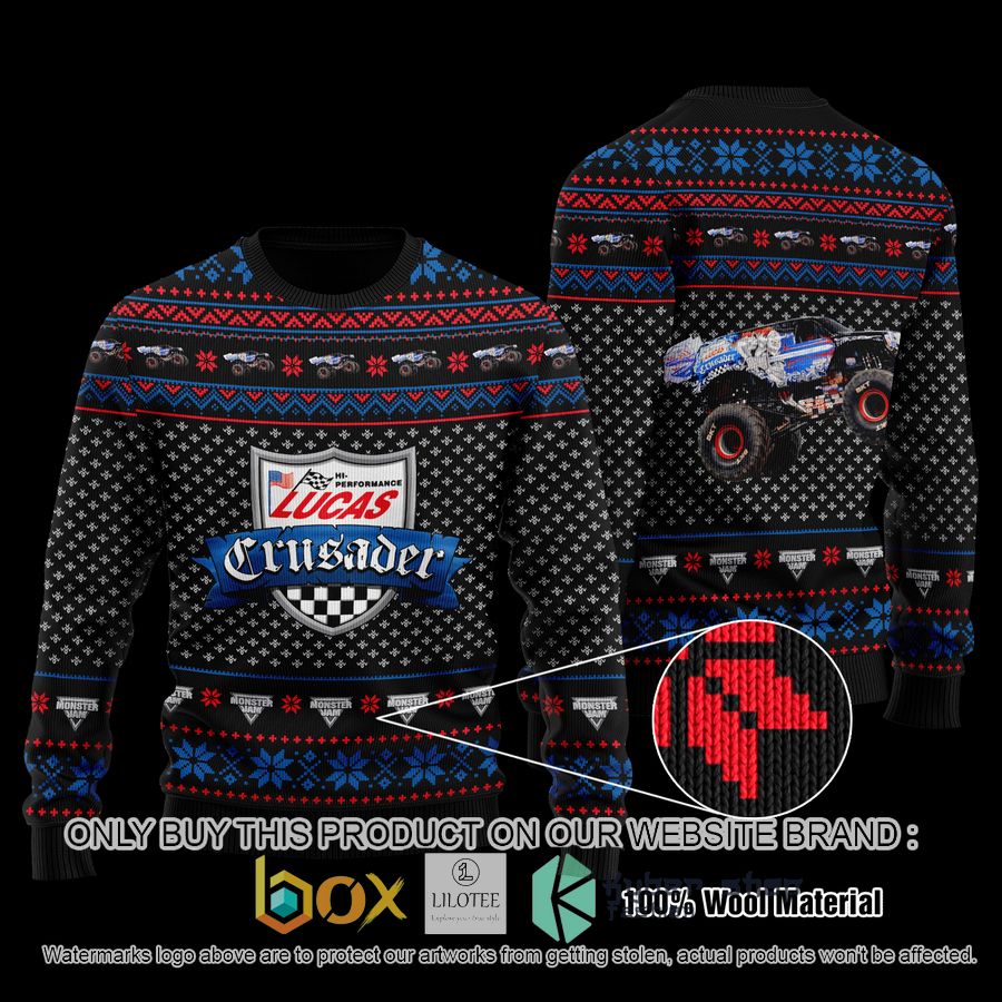 lucas oil black wool sweater 1 7464